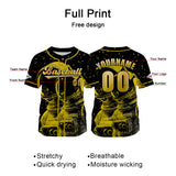 Custom Yellow Jersey Personalized Baseball Shirt for Men Women Kids Youth