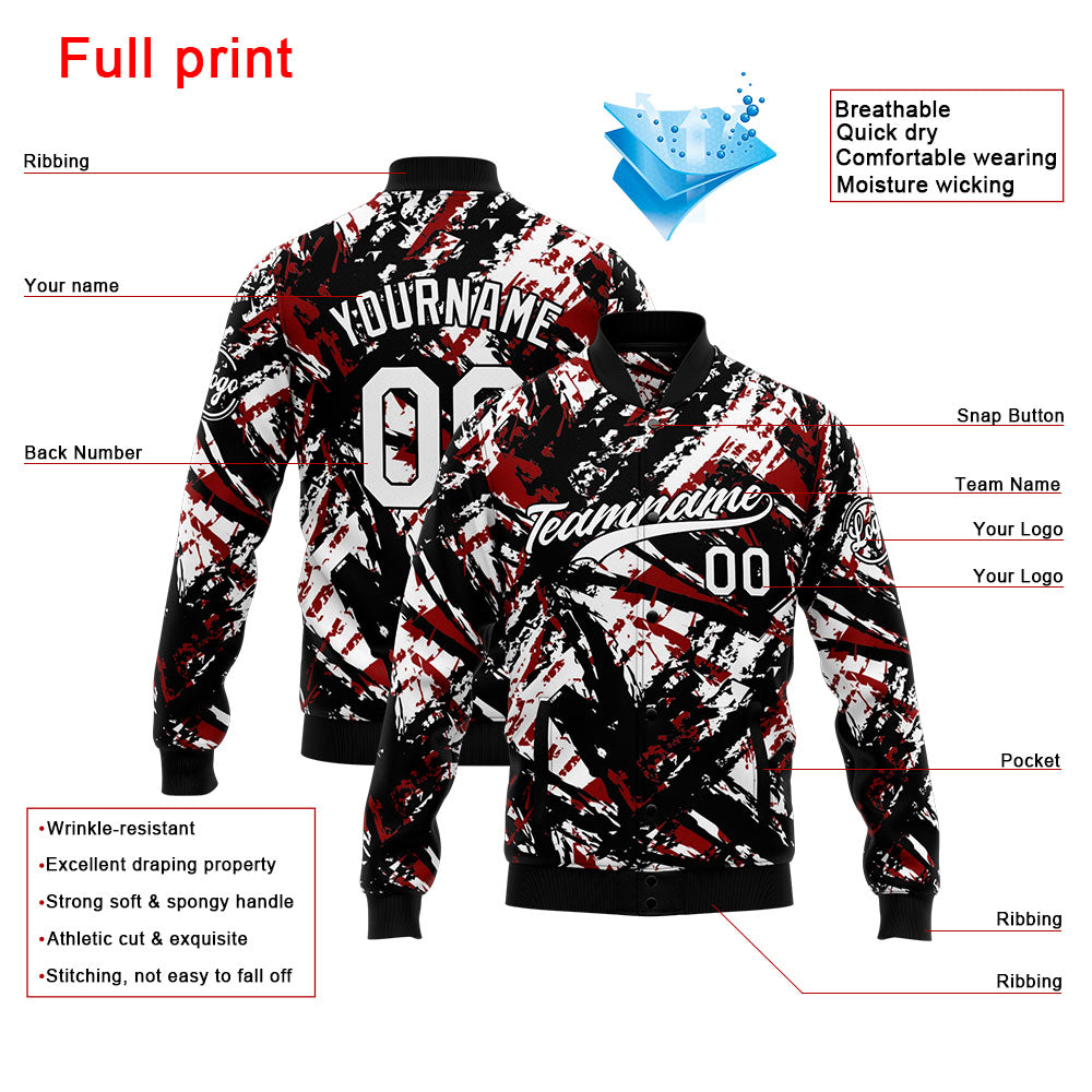 Personalized Custom Men's Jacket Customize Your Team Name, Logo, and Number enthsush