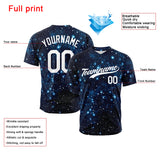 Custom Full Print Design Authentic Baseball Jersey starry sky