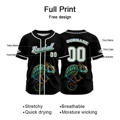 Custom Black Baseball Jersey Personalized Baseball Shirt for Men Women Kids Youth enthsush