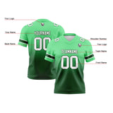 Custom Green Reversible Gradient Football Jersey Personalized Football Shirts for Men Women  Printed Team Name Number Logo