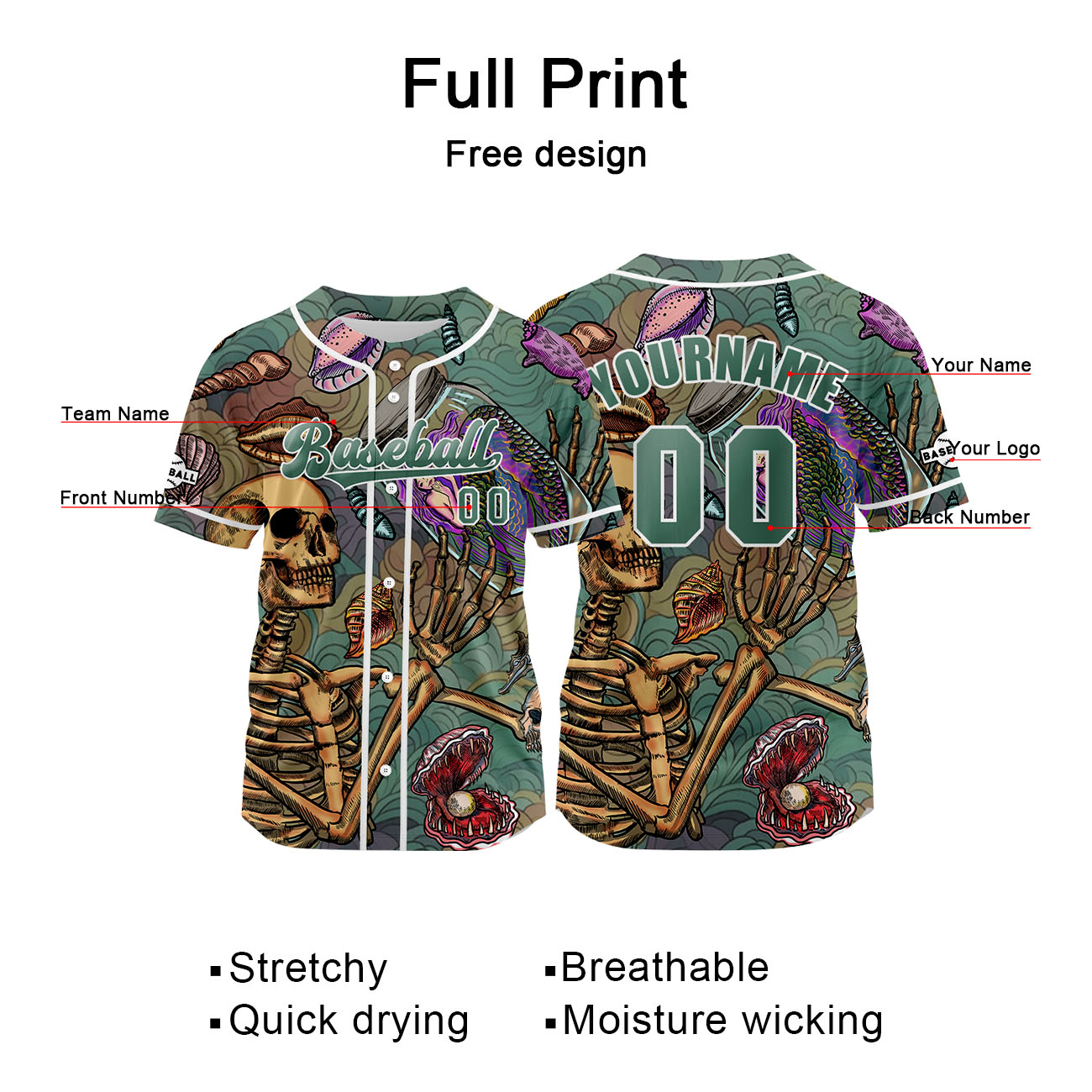 Custom Grayish Green Jersey Personalized Baseball Shirt for Men Women Kids Youth enthsush