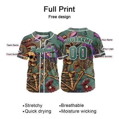 Custom Grayish Green Jersey Personalized Baseball Shirt for Men Women Kids Youth enthsush