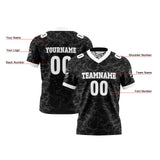 Custom Black White Reversible Gradient Football Jersey Personalized Football Shirts for Men Women  Printed Team Name Number Logo