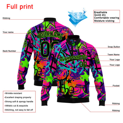 Personalized Custom Men's Jacket Customize Your Team Name, Logo, and Number enthsush