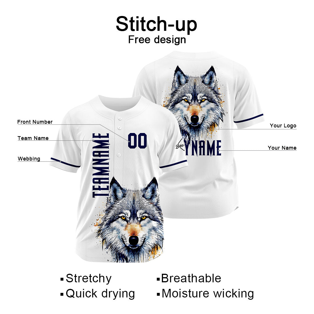 Custom Baseball Uniforms High-Quality for Adult Kids Optimized for Performance White enthsush
