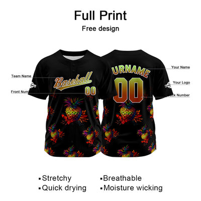 Custom Black Baseball Jersey Personalized Baseball Shirt for Men Women Kids Youth enthsush