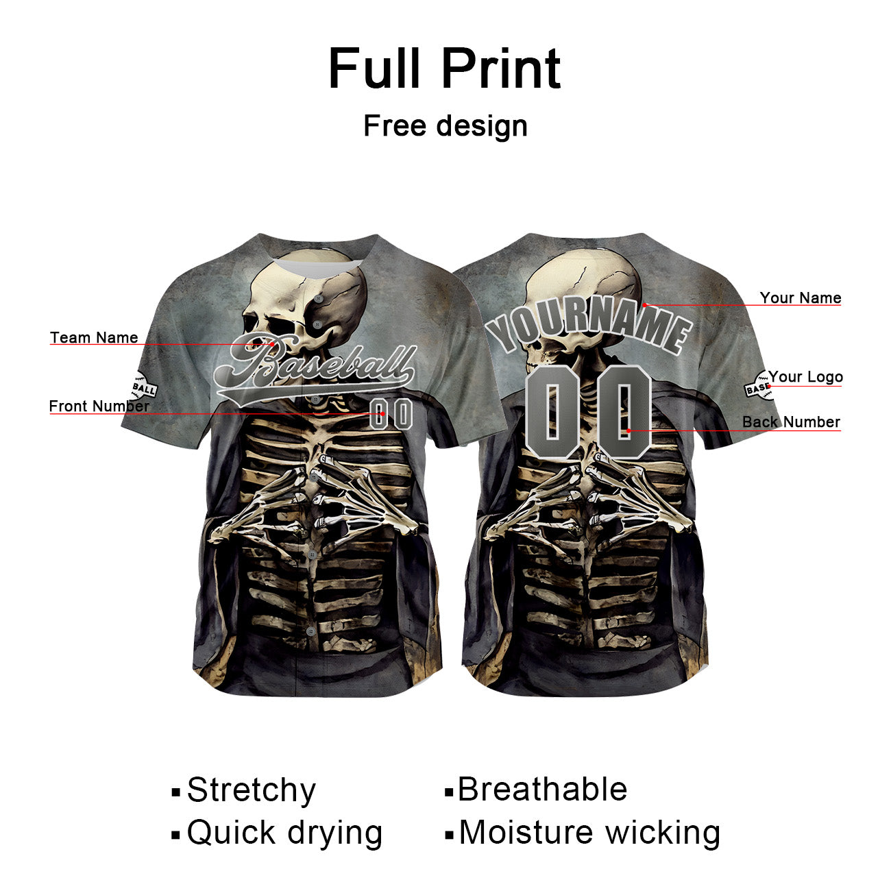 Custom Light Grey Jersey Personalized Baseball Shirt for Men Women Kids Youth enthsush
