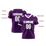 Custom Purple Black White Reversible Gradient Football Jersey Personalized Football Shirts for Men Women  Printed Team Name Number Logo