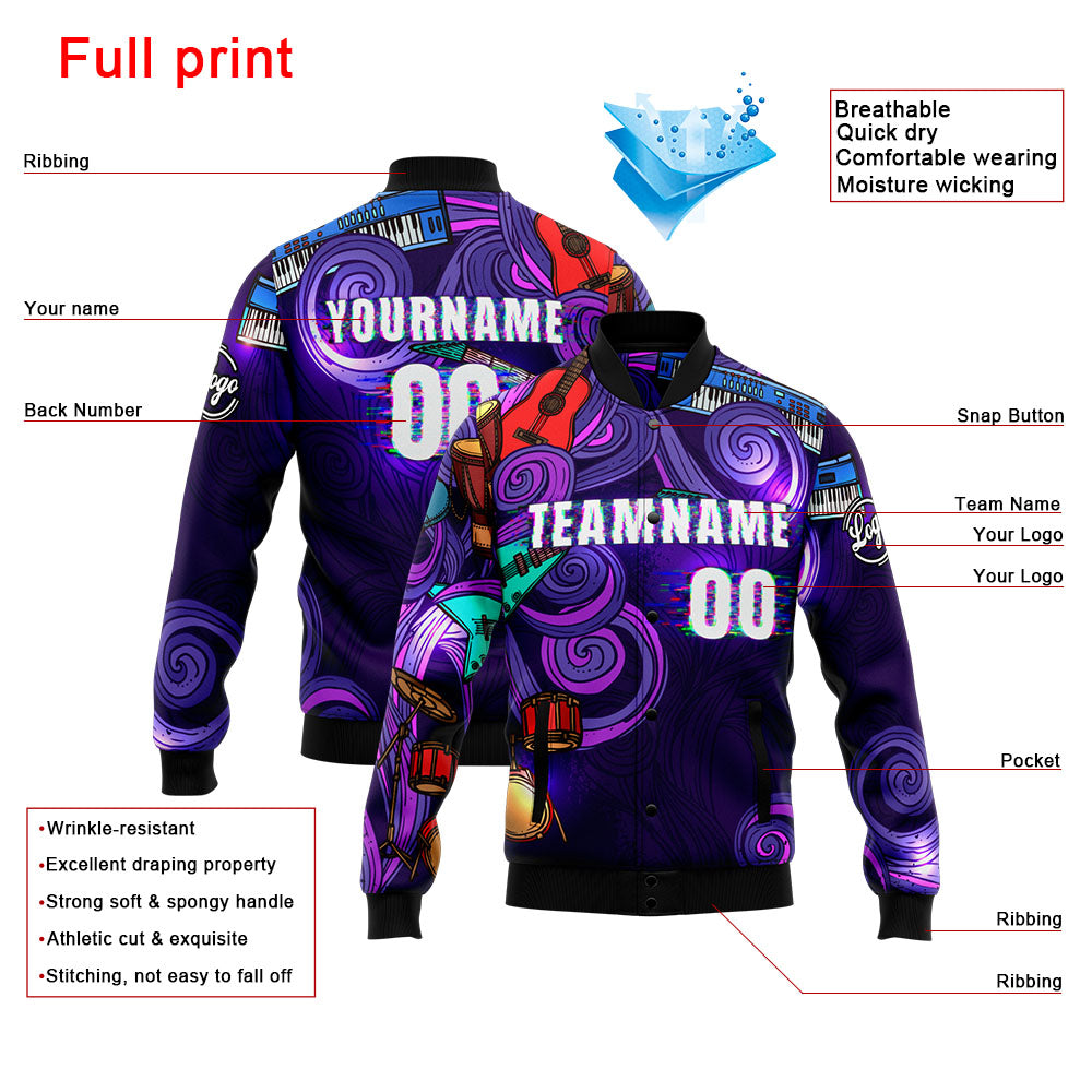 Personalized Custom Men's Jacket Customize Your Team Name, Logo, and Number enthsush