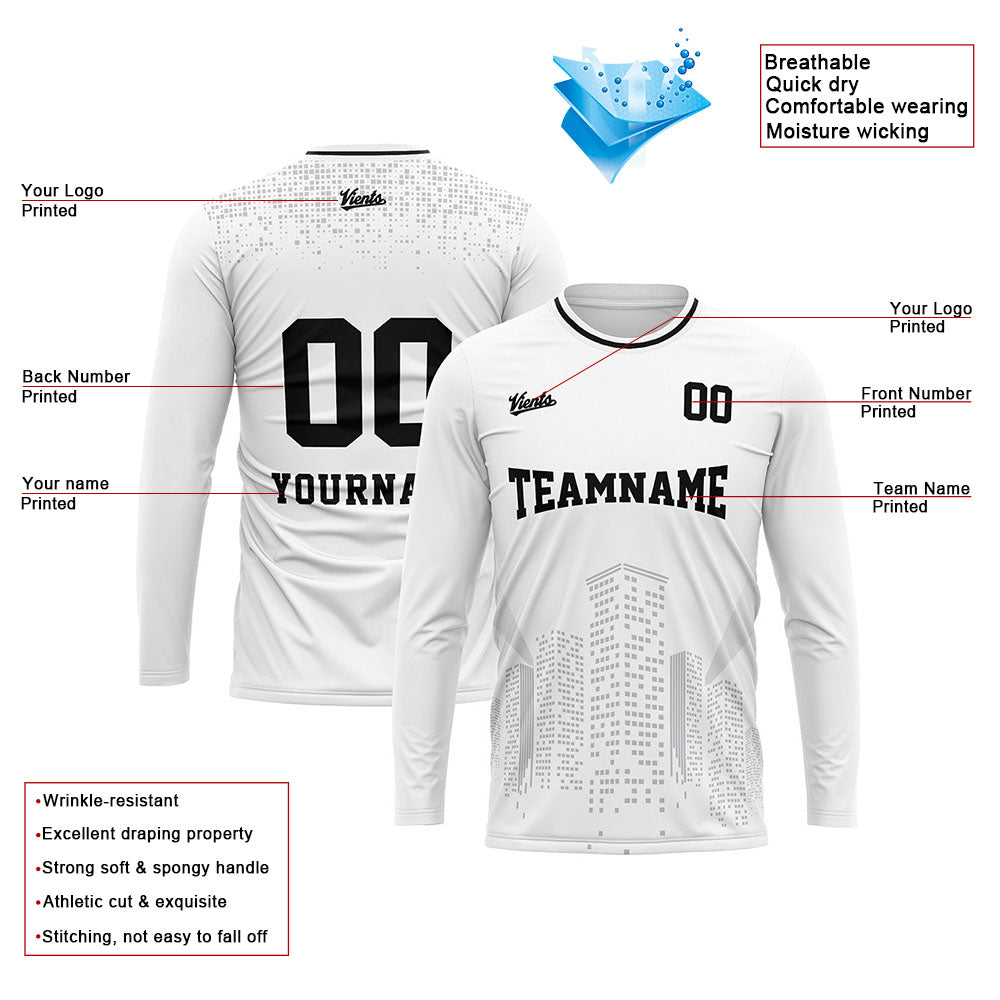 Custom Basketball Soccer Football Shooting Long T-Shirt for Adults and Kids White enthsush