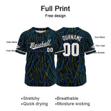 Custom Full Print Design Authentic Baseball Jersey black