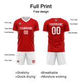 Custom Soccer Jerseys for Men Women Personalized Soccer Uniforms for Adult and Kid Red-White