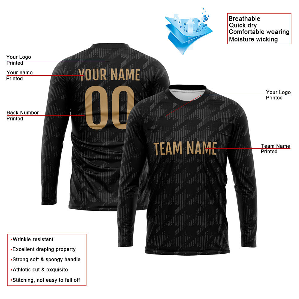 Custom Basketball Soccer Football Shooting Long T-Shirt for Adults and Kids Black enthsush