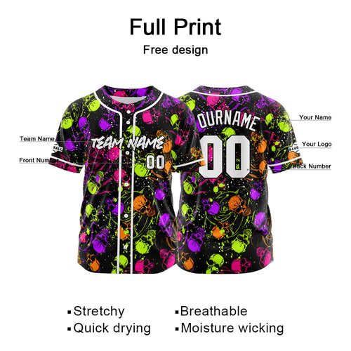 Custom Baseball Jersey Personalized Baseball Shirt for Men Women Kids Youth Teams Stitched and Print Purple&Green enthsush
