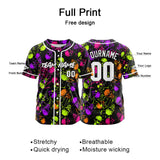 Custom Baseball Jersey Personalized Baseball Shirt for Men Women Kids Youth Teams Stitched and Print Purple&Green