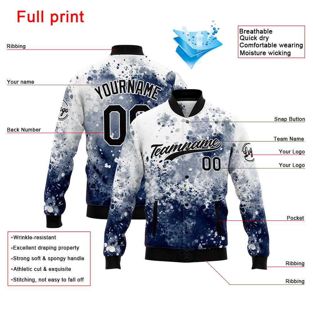 Personalized Custom Men's Jacket Customize Your Team Name, Logo, and Number enthsush