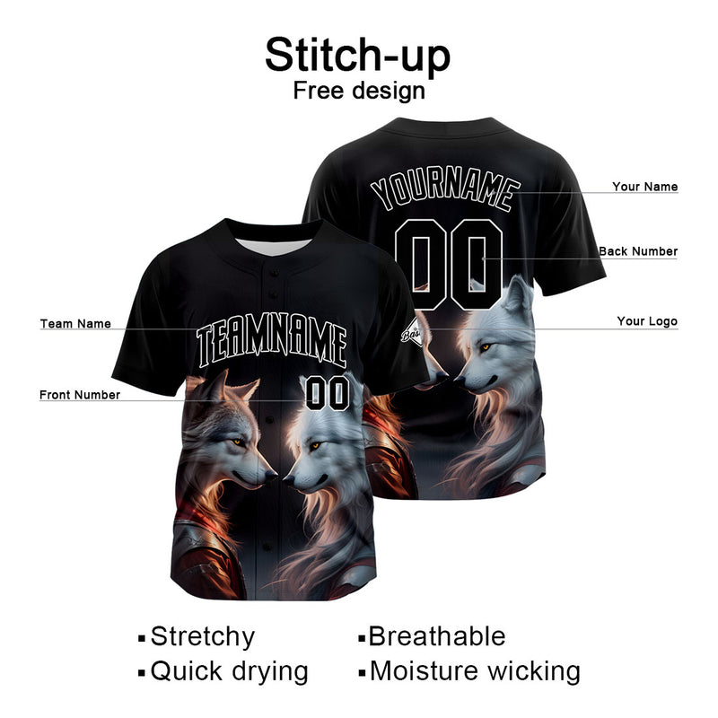 Custom Baseball Uniforms High-Quality for Adult Kids Optimized for Performance Samurai Wolf