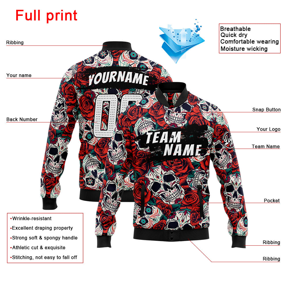 Personalized Custom Men's Jacket Customize Your Team Name, Logo, and Number enthsush