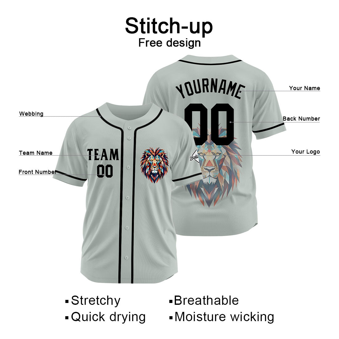 Custom Baseball Uniforms High-Quality for Adult Kids Optimized for Performance Gray enthsush