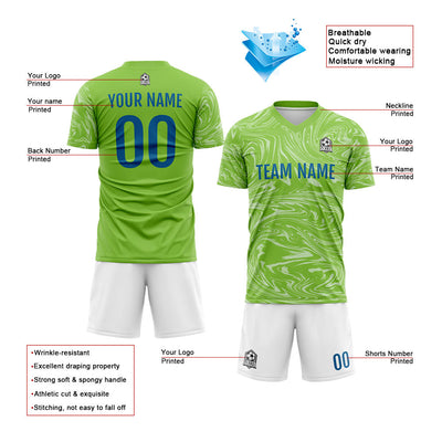 Custom Soccer Jerseys for Men Women Personalized Soccer Uniforms for Adult and Kid Green-White enthsush