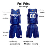Custom Royal Reversible Basketball Suit for Adults and Kids Personalized Jersey