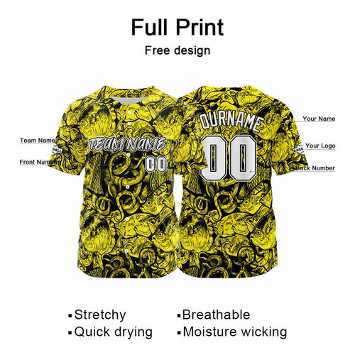 Custom Baseball Uniforms High-Quality for Adult Kids Optimized for Performance Seabed-Yellow enthsush