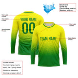 Custom Basketball Soccer Football Shooting Long T-Shirt for Adults and Kids Yellow-Green