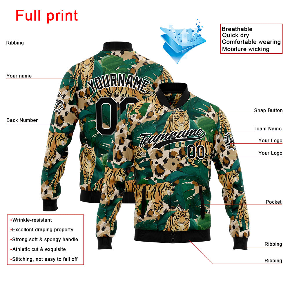 Personalized Custom Men's Jacket Customize Your Team Name, Logo, and Number enthsush