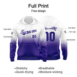 Custom Gradient Hoodie For Man Woman Girl Boy Print Your Logo Name Number Purple