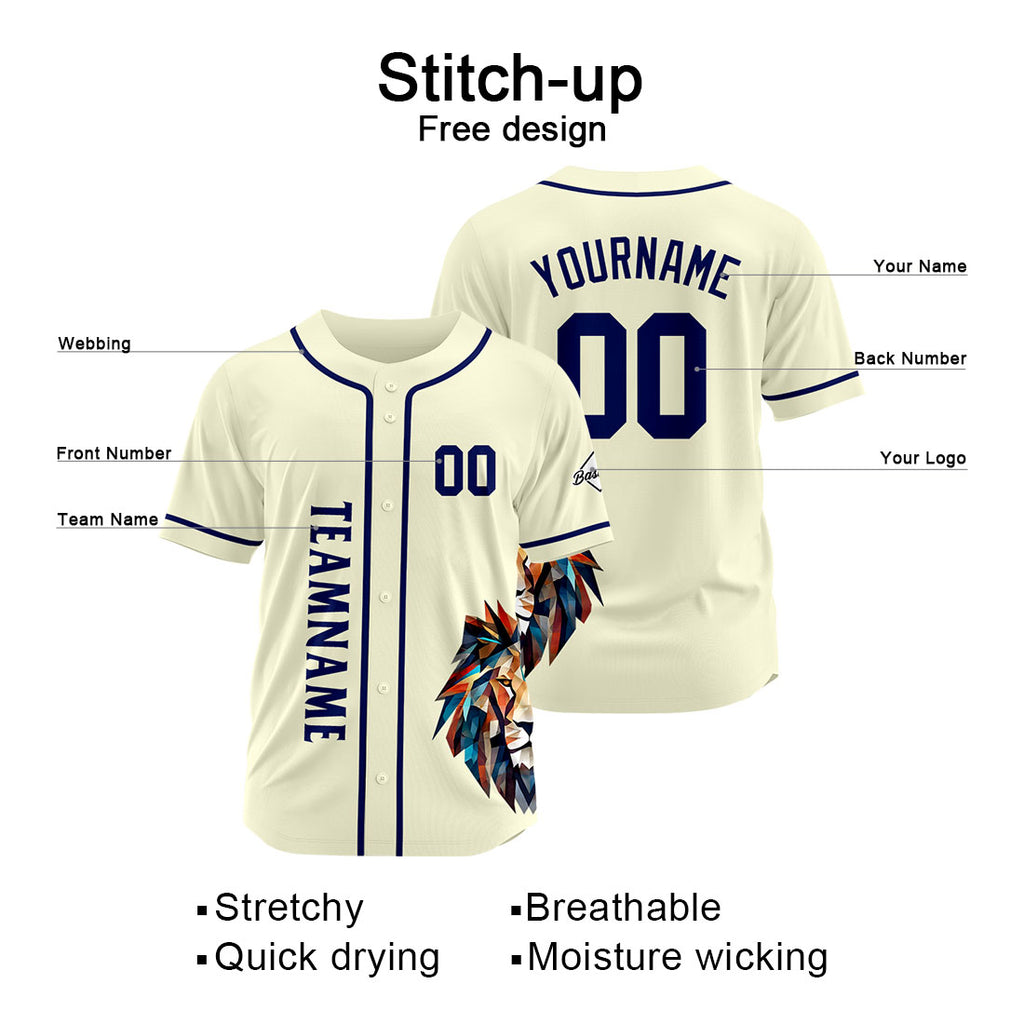 Custom Baseball Uniforms High-Quality for Adult Kids Optimized for Performance Cream enthsush