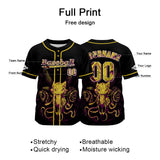 Custom Black Baseball Jersey Personalized Baseball Shirt for Men Women Kids Youth