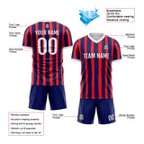 Custom Soccer Jerseys for Men Women Personalized Soccer Uniforms for Adult and Kid Light Red-Navy