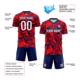 Custom Soccer Jerseys for Men Women Personalized Soccer Uniforms for Adult and Kid Light Red-Navy