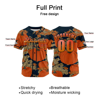 Custom Orange Baseball Jersey Personalized Baseball Shirt for Men Women Kids Youth enthsush