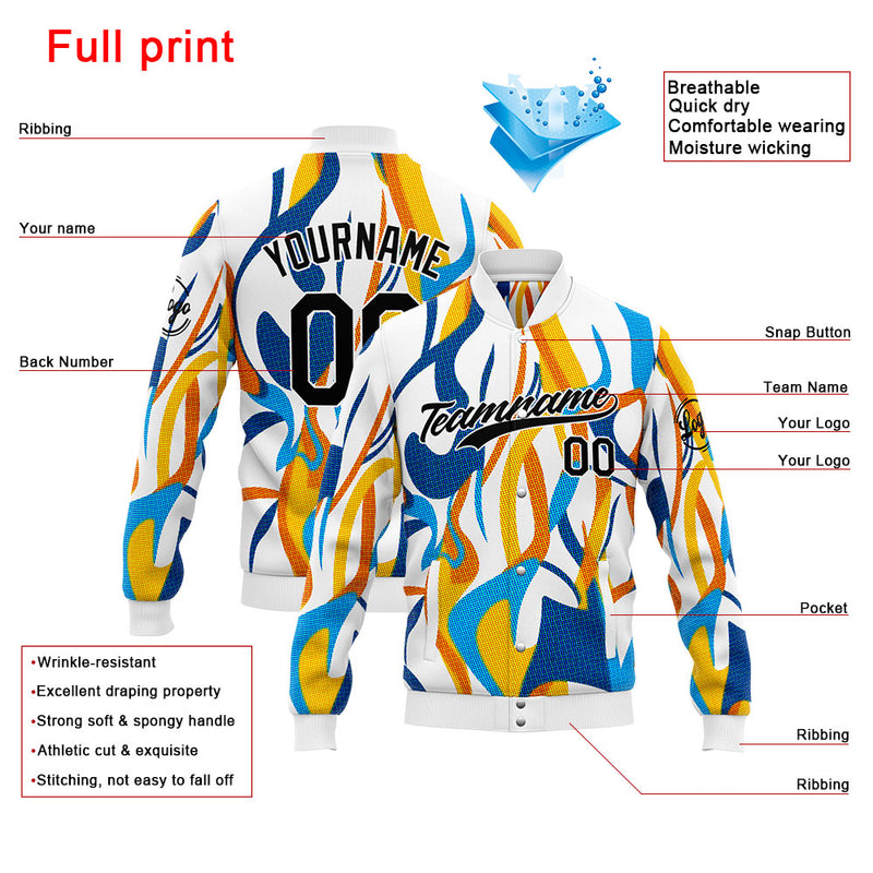 Personalized Custom Men's Jacket Customize Your Team Name, Logo, and Number