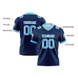 Custom Navy Blue Football Jersey Personalized Football Shirts for Men Women  Printed Team Name Number Logo
