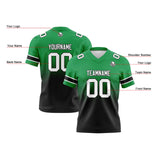 Custom Green Black Reversible Gradient Football Jersey Personalized Football Shirts for Men Women  Printed Team Name Number Logo