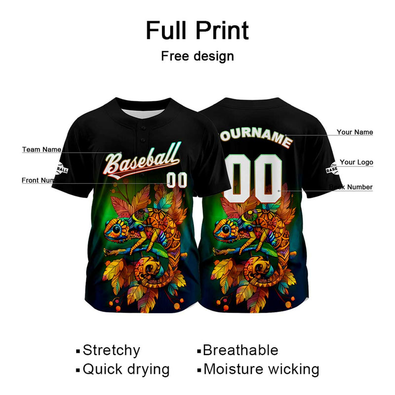 Custom Black Baseball Jersey Personalized Baseball Shirt for Men Women Kids Youth