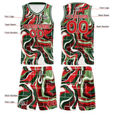 Custom Green Red Basketball Jersey Uniform Suit Printed Your Logo Name Number