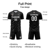 Custom Soccer Jerseys for Men Women Personalized Soccer Uniforms for Adult and Kid Black-Dark Gray