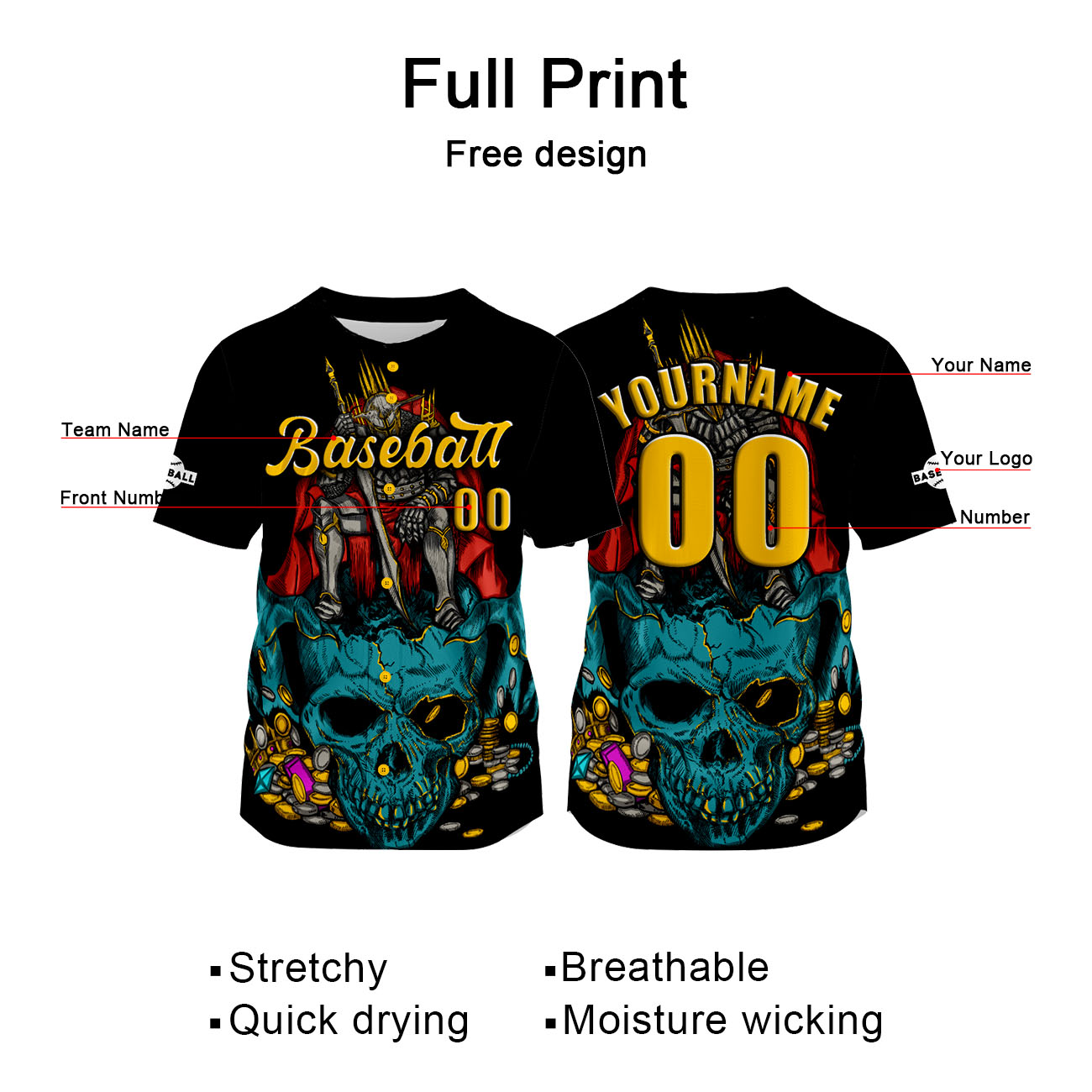 Custom Black Jersey Personalized Baseball Shirt for Men Women Kids Youth enthsush