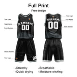Custom Black Grey Basketball Jersey Uniform Suit Printed Your Logo Name Number
