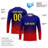 Custom Basketball Soccer Football Shooting Long T-Shirt for Adults and Kids Royal-Red