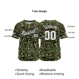 Custom Full Print Design Authentic Baseball Jersey green-black