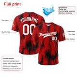 Custom Full Print Design Authentic Baseball Jersey red-black