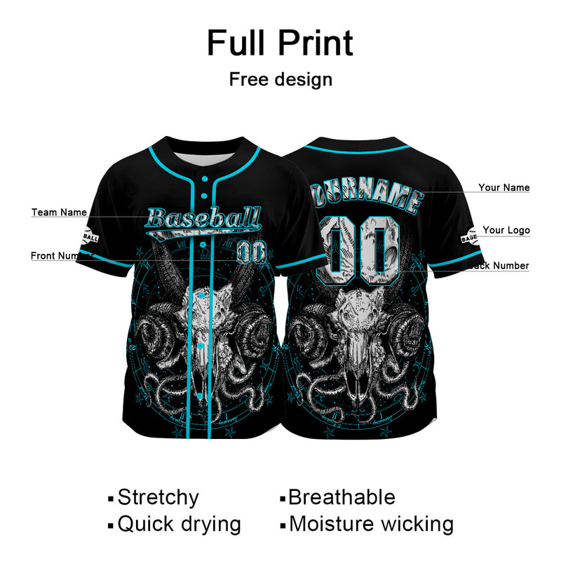 Custom Black Baseball Jersey Personalized Baseball Shirt for Men Women Kids Youth