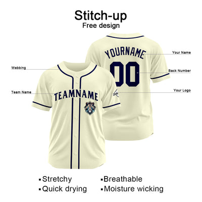 Custom Baseball Uniforms High-Quality for Adult Kids Optimized for Performance Cream enthsush