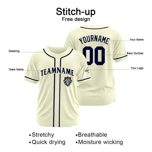 Custom Baseball Uniforms High-Quality for Adult Kids Optimized for Performance Cream enthsush