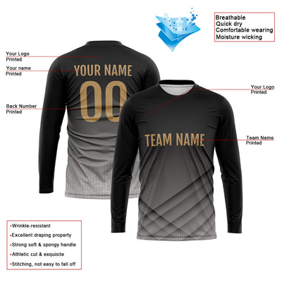 Custom Basketball Soccer Football Shooting Long T-Shirt for Adults and Kids Black enthsush